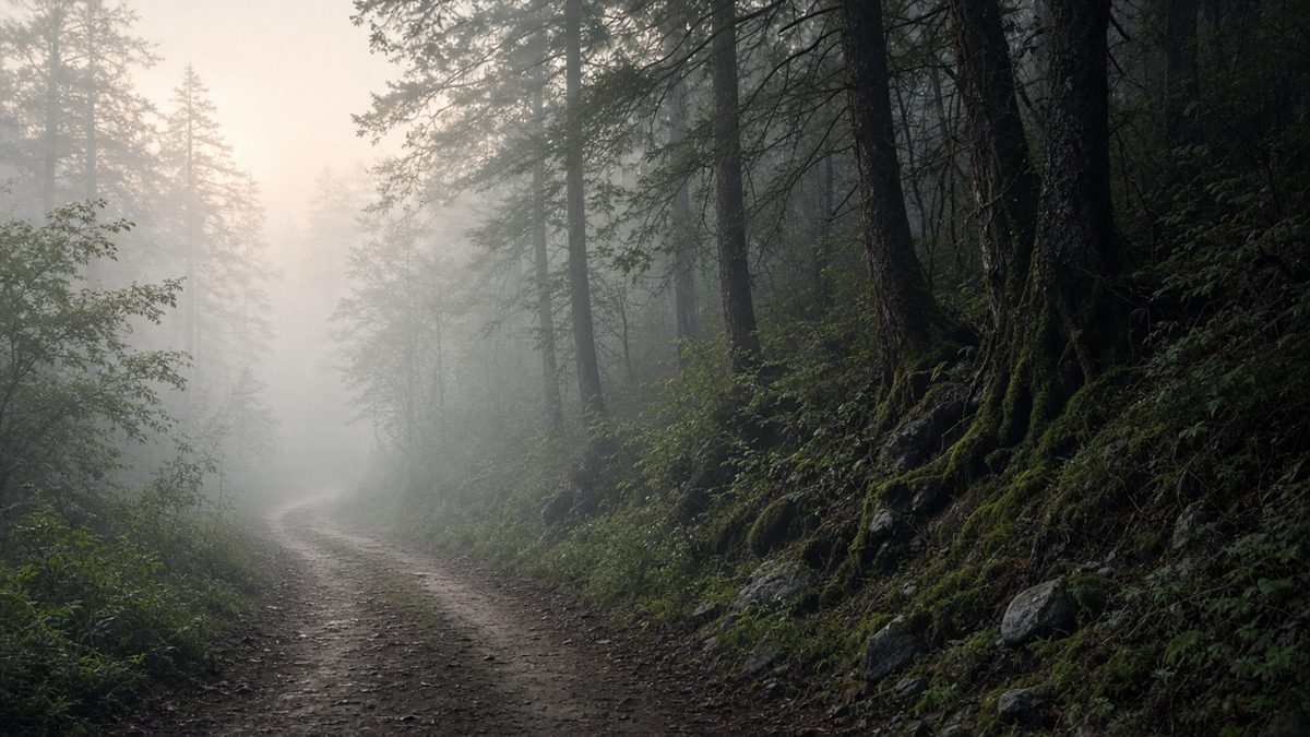 Quiet path through trees — a metaphor for careful next steps
